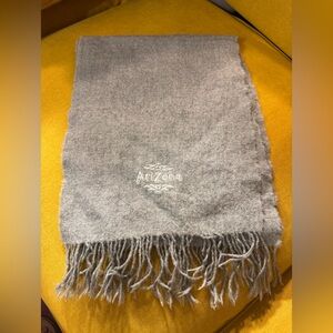Arizona Beverage Co Gray 100% Baby Alpaca Wool Peruvian Fringe Scarf